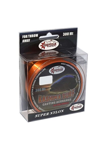 CAPTAIN Kashima Surf 300Mt Monofilament Fishing Line Orange Standard - 0.33 mm