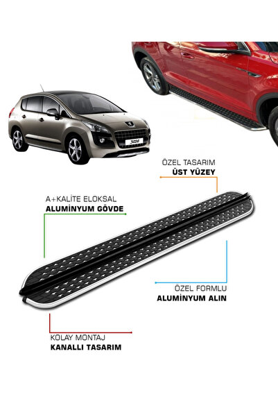 TUNA OTO PEUGEOT 3008 UYUMLU 2009 2010 2011 2012 2013 2014 ARACA ÖZEL YAN BAS...