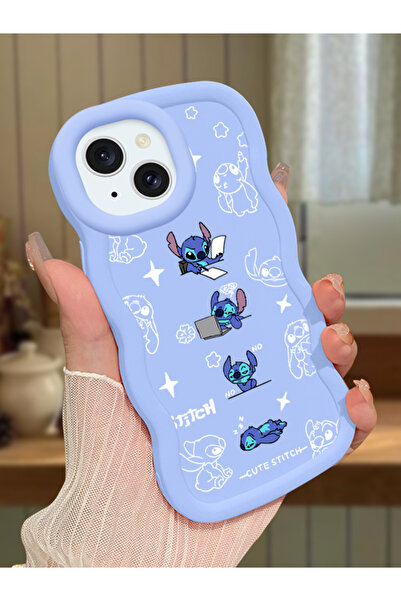ucuc iPhone 13/14 Uyumlu Mavi Silikon Kılıf Kamera Korumalı Darbe Emici Tasar...
