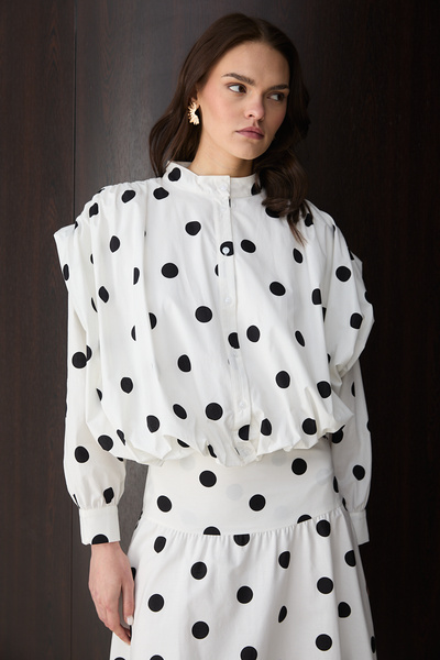 Melike Tatar Polka Dot Shirt 32-2836