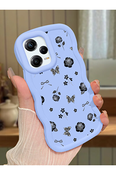 ucuc Redmi Note 12 Pro 5G Uyumlu Mavi Silikon Kılıf Kamera Korumalı Darbe Emi...