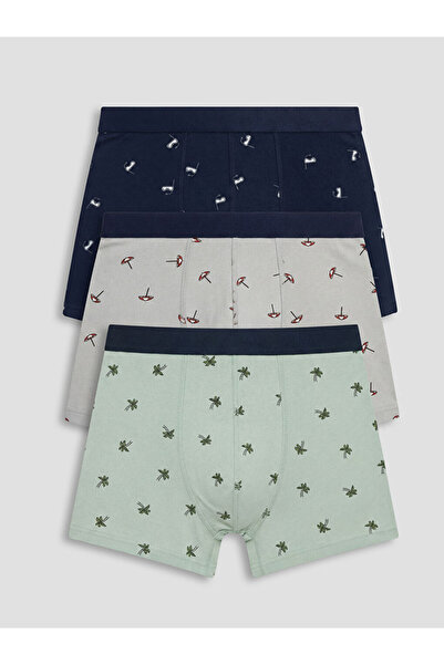 LC Waikiki Shining Store's Glittering Choices Cotton Flexible Men's Boxer 3-Pack