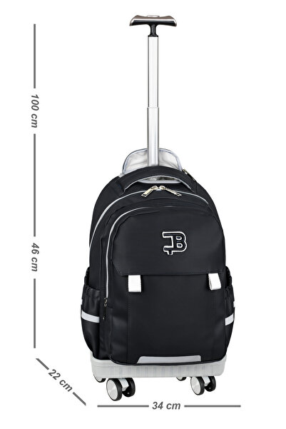 Çanta Sepetim Foldable Wheeled School Travel Backpack