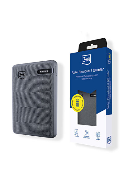 3MK Εξωτερική μπαταρία, 3MK, 5000mAh, 12W, Μαύρο