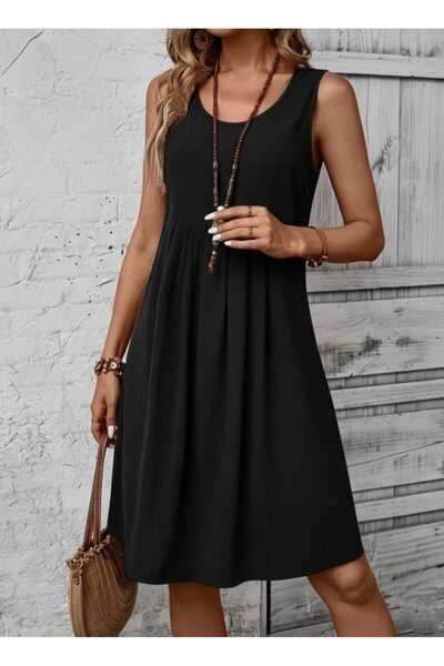 Wear Up Γυναικείο κοντό φόρεμα αεροβιν με τιράντες, στρογγυλή λαιμόκοψη και π...