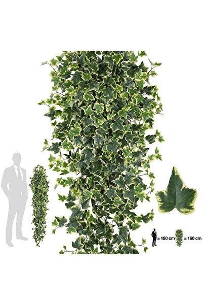 Roberto Rossi Iedera artificiala H180cm cu 850 frunze verde cu galben