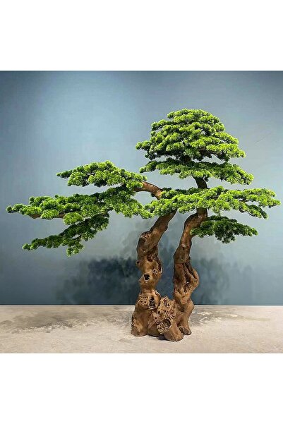 Roberto Rossi Bonsai artificial H200cm Pin cu trunchi din lemn, coroana L230x...