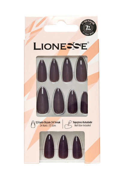Lionesse Takma Tırnak 24’lü Set A-92 Mor– 12 Farklı Ölçü | 7+ Gün Kalıcılık |...