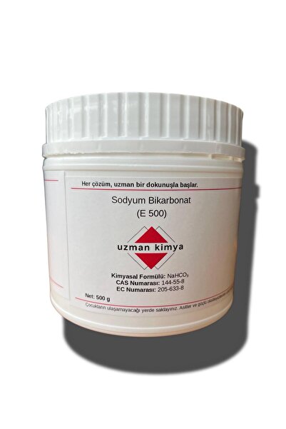Sodyum Bikarbonat (Karbonat) – 500 g Kavanoz – Food Grade – Temizlik ve Gıda Kullanımı - E500