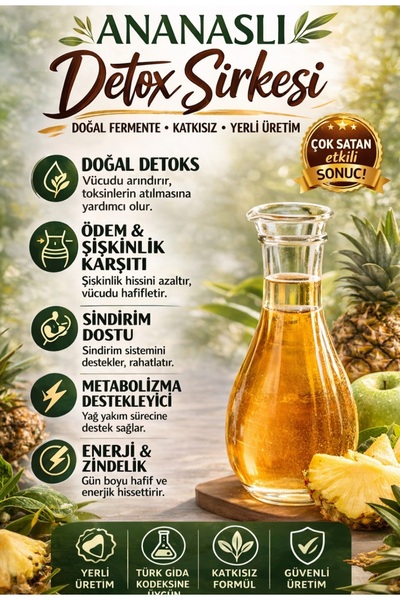 ASATAK Ananaslı detox sirkesi Fitnüans