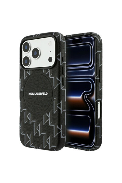 Stef's Cat Husa pentru iPhone 17 Pro Max, Stef's Cat, Leather KL Monogram Log...