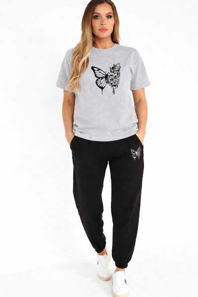 Gutsy Μπλουζάκι Φούτερ Απλό με Στάμπα που Απομακρύνει τον Ιδρώτα Γυναικείο / ...