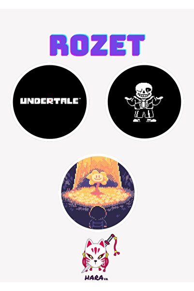 Hara Company Undertale Oyunu Rozet Seti 3’lü v2