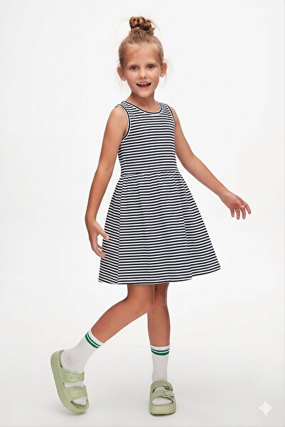 LOVETTI Rochie fără mâneci pentru fete cu model Ringel