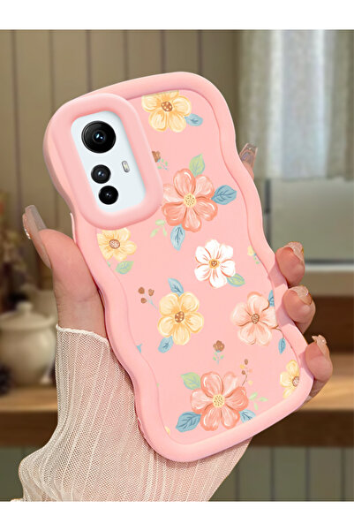 Hontinga Redmi Note 12S Uyumlu Darbeye Dayanıklı Basit Pembe Silikon Telefon ...