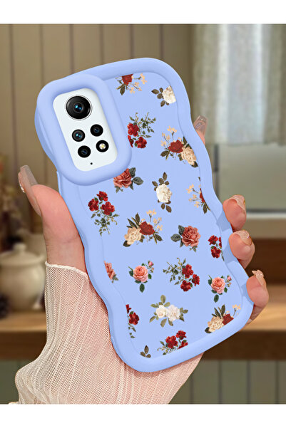 Hontinga Redmi Note 12 Pro 4G Uyumlu Darbeye Dayanıklı Basit Mavi Silikon Tel...