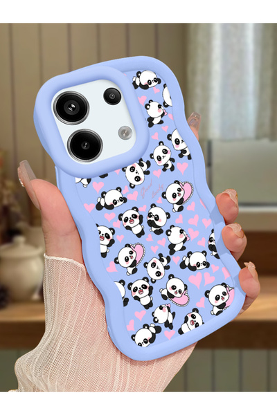 Hontinga Redmi Note 13 Pro 5G Uyumlu Darbeye Dayanıklı Basit Mavi Silikon Tel...