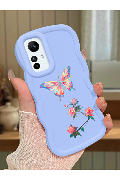 Hontinga Redmi Note 12S Uyumlu Darbeye Dayanıklı Basit Mavi Silikon Telefon K...