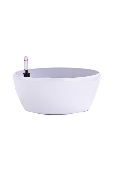 Roberto Rossi Ghiveci inteligent H8xD18 cm RobertoRossi Clasic Bowl alb lucios