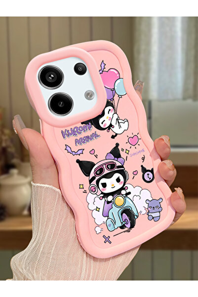 Hontinga Redmi Note 13 Pro 5G Uyumlu Darbeye Dayanıklı Basit Pembe Silikon Te...