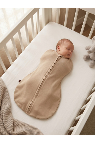 Kuarks 100% Organic Cotton Breathable Baby Swaddle Sleeping Bag with Zipper Newborn Sleeping Swaddle