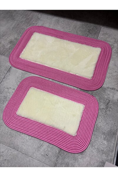 MaVaux Puffy Soft Textured Bath Mat Set 50X80 & 40X60 Modern Bath Mat with Wi...