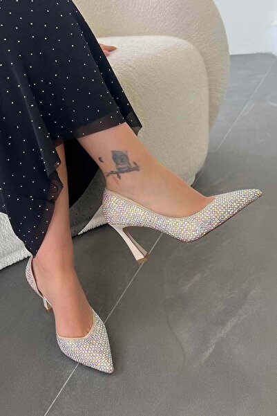 Parponi Βραδινά παπούτσια φόρεμα Cedy με κλειστή μύτη και τακούνι σε χρώμα τα...