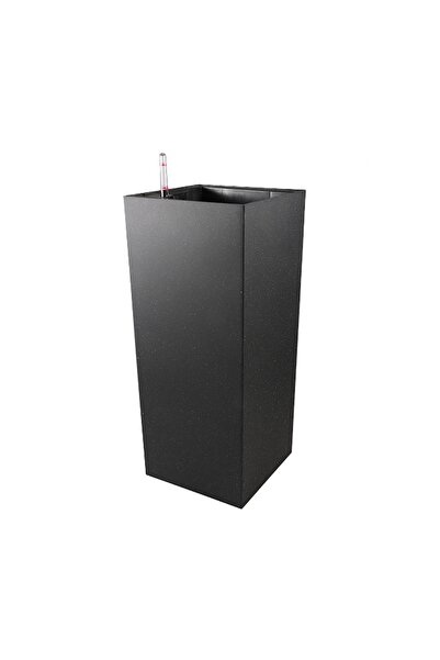 Roberto Rossi Ghiveci inteligent H66x28x28 cm RobertoRossi Column negru lucios
