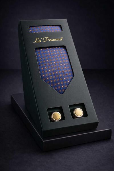 Kravatkolik Κλασικό Σετ Δώρου Ανδρικό με Μπλε Μαντήλι και Κλασική Γραβάτα και...