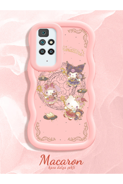 CHICASELUX Redmi 10 2022 ile Uyumlu Darbeye Dayanıklı Basit Pembe Silikon Tel...