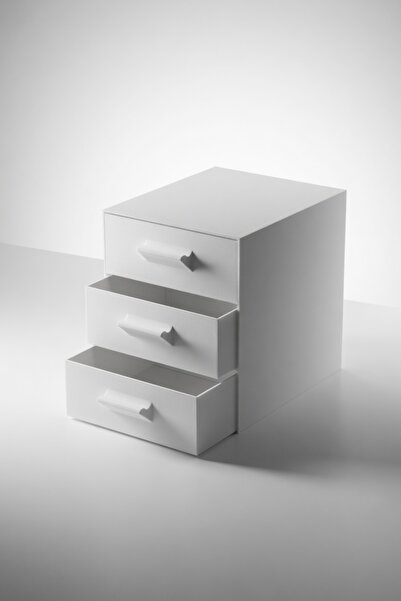 MYCRAFT3D 3 Çekmeceli Masaüstü Organizer Mini Şifonyer Takı Makyaj Düzenleyic...