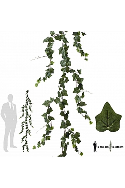 Roberto Rossi Ghirlanda artificiala iedera H200 cm verde inchis si deschis cu UV