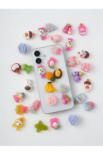 Kids Like Sevimli Telefon Süsü Seti - 12’Li Kawaii Resin Figür | Çanta & Tele...