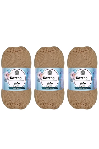 Kartopu LOTUS Merserize Görünümlü El Örgü İpliği 100 Gr 3 ADET RENK : K837 BE...