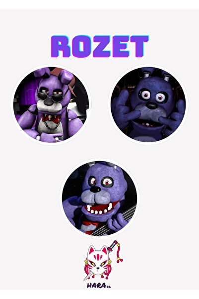 Hara Company Five Nights at Freddy's Oyunu Bonnie The Bunny Oyun Rozet Seti 3’lü