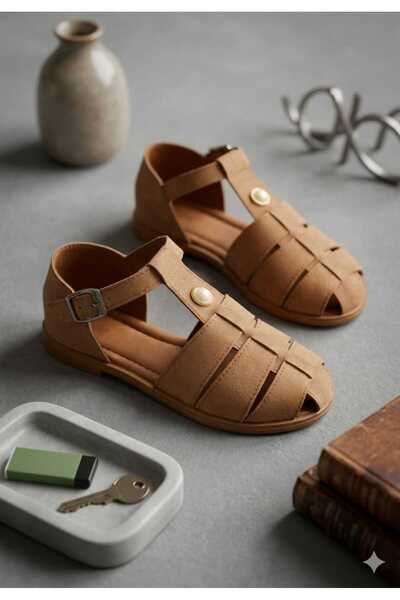 McDark Γυναικεία πέδιλα με λεπτομέρεια από σουέντ και πλακέ σόλα με αγκράφα