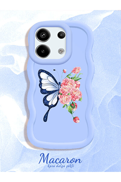CHICASELUX Redmi Note 13 Pro 5G ile Uyumlu Darbeye Dayanıklı Basit Mavi Silik...