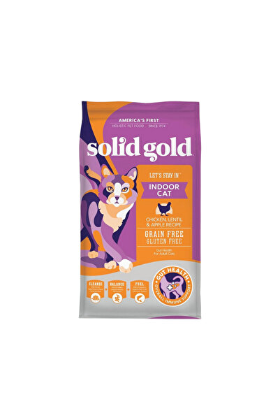 SOLİD GOLD طعام القطط ليتس ستاي إن بالدجاج والعدس والتفاح خالٍ من الحبوب 5.44...