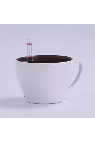 Roberto Rossi Ghiveci inteligent H10xD14 cm RobertoRossi Cup alb lucios