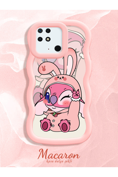 CHICASELUX Redmi 10C ile Uyumlu Darbeye Dayanıklı Basit Pembe Silikon Telefon...