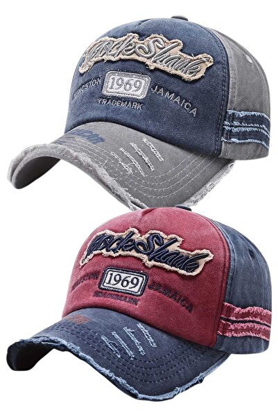 Mood Agenda Unisex Vintage 1969 Rock Sharks Κεντημένο Ρυθμιζόμενο Καπέλο Μπέι...