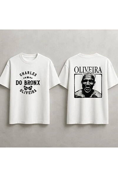 STİL-X Charles Oliveira Ufc Baskılı Unisex %100 Pamuklu Oversize T-shirt