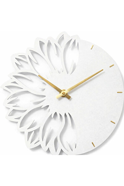 AS TASARIM LAZER Nyx Modern Asymmetric Wooden Wall Clock 40 Cm.