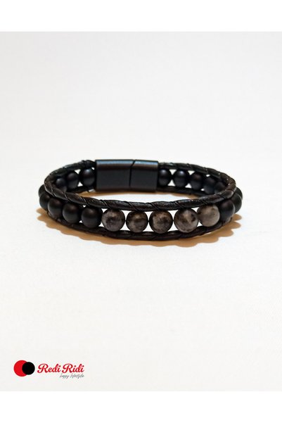 Redi Ridi Natural Stone Leather Bracelet Model.6281