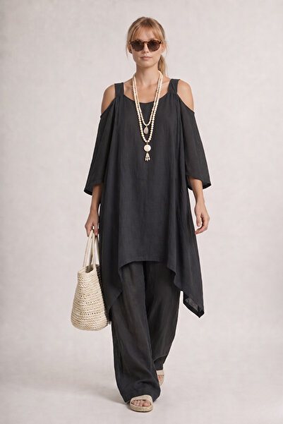 By Yaren Yazıcı Γυναικείο Φόρεμα Παραλίας & Κιμονό & Καφτάν σε Αμμομπεζί Χρώμ...