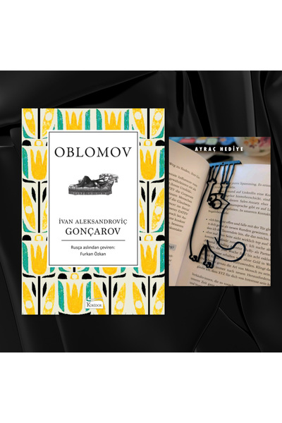 Koridor Yayıncılık Oblomov / Paperback / Bookmark with Swinging Cat Figure Gift