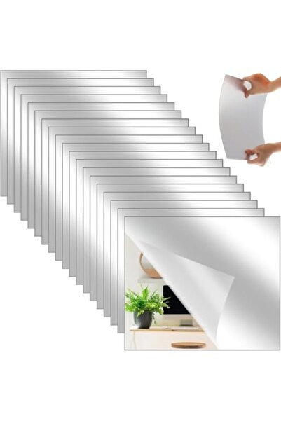 markentegra Kendinden Yapışkanlı Akrilik Pleksi Ayna, 20x20 cm 2 Adet