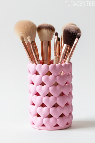 TUTACENTER Οργανωτής σε σχήμα καρδιάς – Θήκη για πινέλα μακιγιάζ, θήκη για στ...