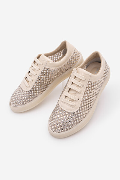 Marjin Γυναικεία αθλητικά παπούτσια με χρυσό πέτρινο πλέγμα, κομψά βραδινά αθ...