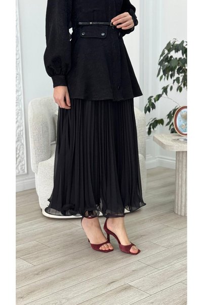 Zems Pleated Chiffon Skirt 2859